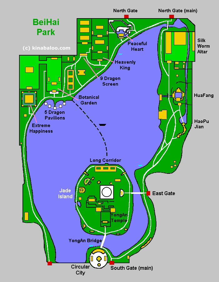 Map of Beihai Park.