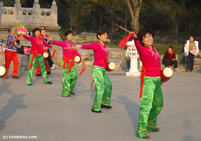 Photographs of Formation Dance in JingShan Park, Beijing