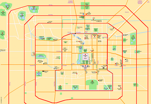 Map of Beijing.
